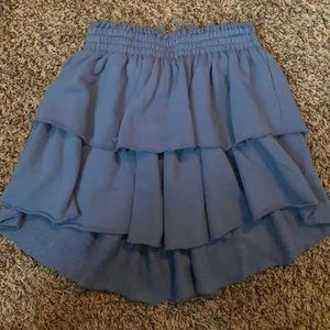 Blue aerie ruffle skirt
